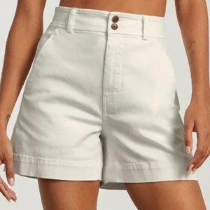 Everlane - The Way High Twill Short Bone White - sz 8
